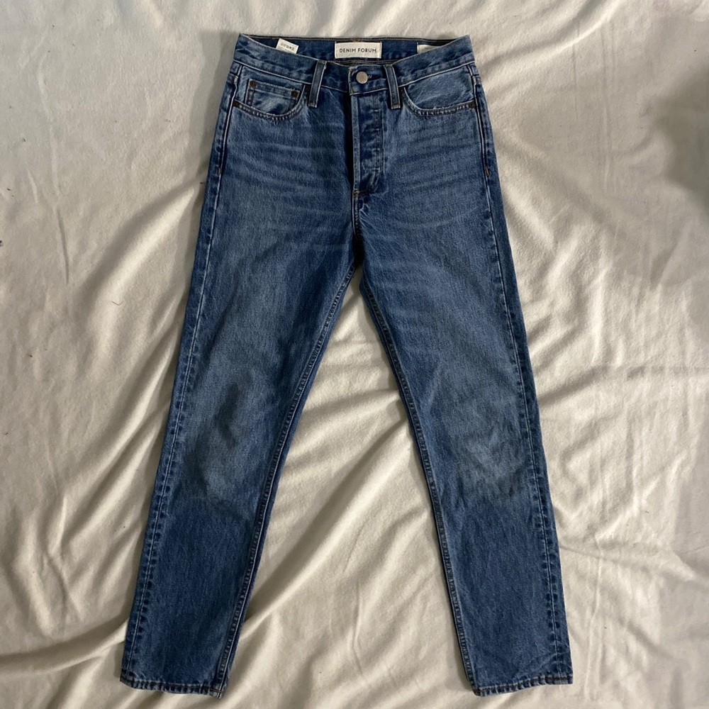 Denim Forum the ex boyfriend W24 Vintage Dark High-waisted slightly tapered jean - Picture 4 of 4